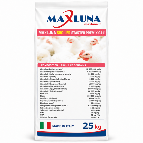 maxluna broiler starter premix 0.1% MAXLUNA - BROILER STARTER PREMIX 0.1%