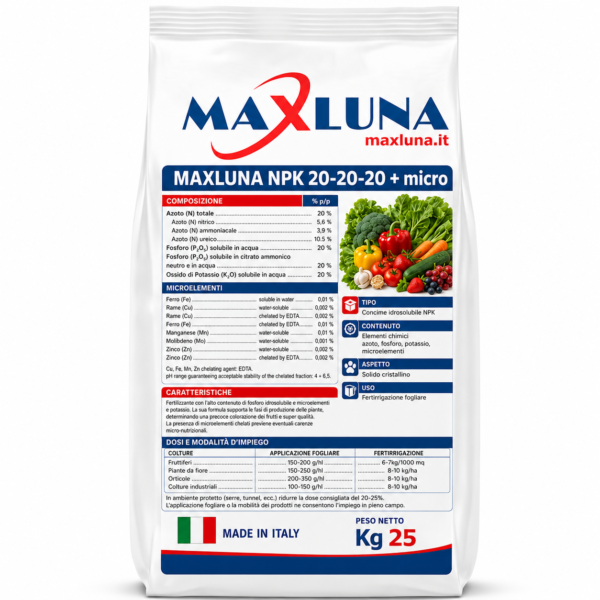 MAXLUNA NPK 20-20-20 +micro