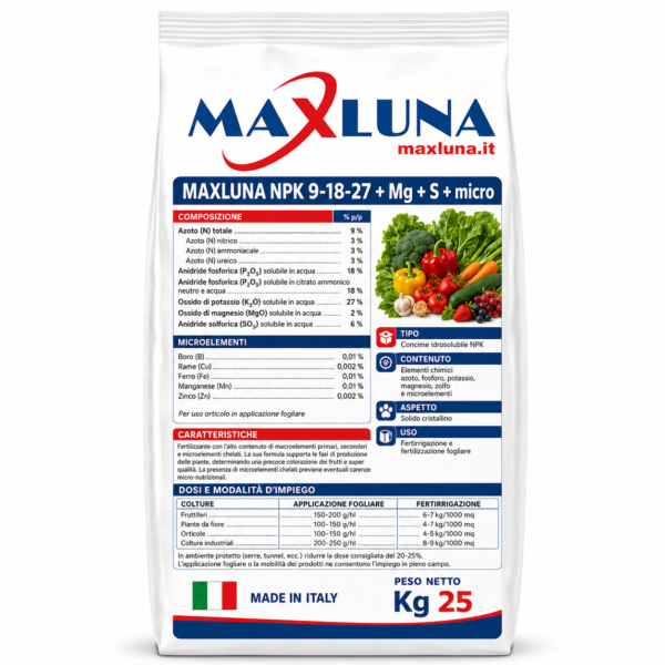 MAXLUNA NPK 9-18-27 +Mg +S +micro